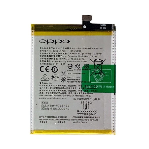 Pin Oppo A91 2020 (BLP-765) Chính Hãng giá sỉ