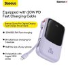 Sạc Dự Phòng Baseus Airpow Qpow 20.000mAh sạc nhanh 20W liền dây cáp Typec