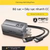 Bộ Sạc Nhanh Pisen Pro 65W - GaN - 2C1A - Kèm Cáp C to C