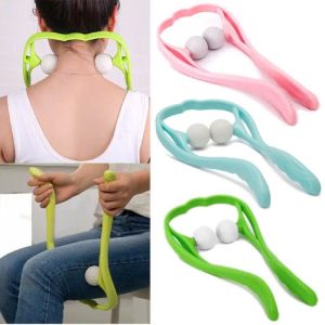 Dụng cụ massage cổ vai gáy cầm tay thủ công ( hàng tồn nên quả cầu hơi ố )