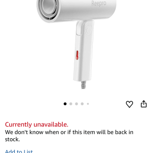 Máy sấy tóc Xiaomi Reepro HC04 phiên bản HUI, tạo ion âm, có thể gập gọn, 1500W