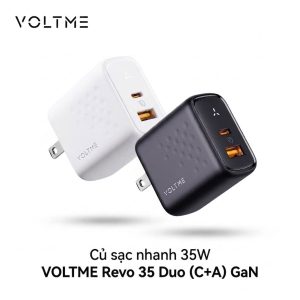 Củ sạc nhanh 35W VOLTME Revo 35 Duo (C+A) GaN – 2 Cổng USB-C + USB-A | Sạc Nhanh PD 3.0