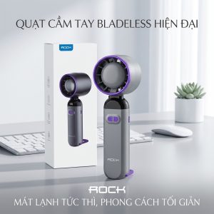 Quạt cầm tay Turbo ROCK LQ-217B, 100 cấp độ gió ( hộp xấu)