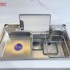 Chậu rửa bát 1 hố Prato INOX phủ nano KT_78*48 (HÀNG CHÍNH HÃNG-CHẤT LƯỢNG CAO)