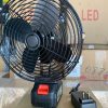 Quạt chạy pin phổ thông 22cm - Bộ gồm: Thân quạt + Pin 10 Cells + Sạc - 2 Tốc Độ Gió